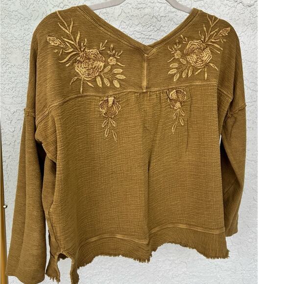 NWT Anthropology by Caite Jonna Top - Size Small Brown Color - Picture 3 of 10